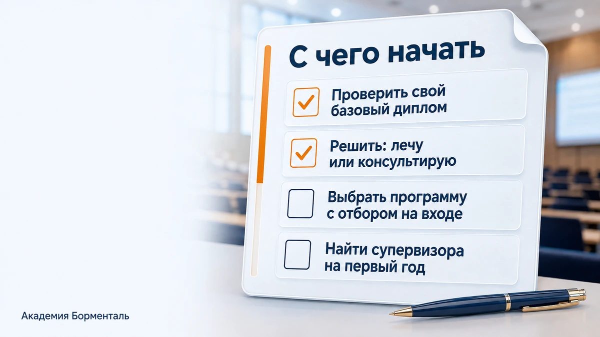 Чек-лист: нужно ли образование для гипнотерапии и с чего начать путь в профессию