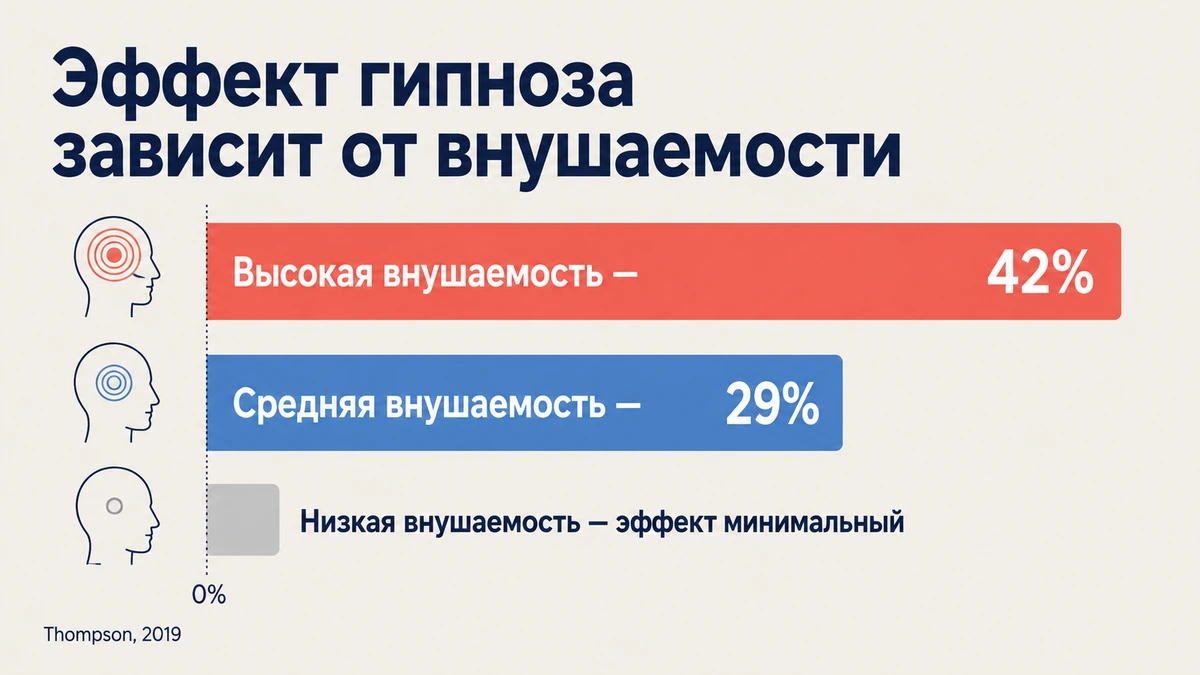 Инфографика: внушаемость и эффект гипноза для тех, кто хочет научиться гипнозу самостоятельно