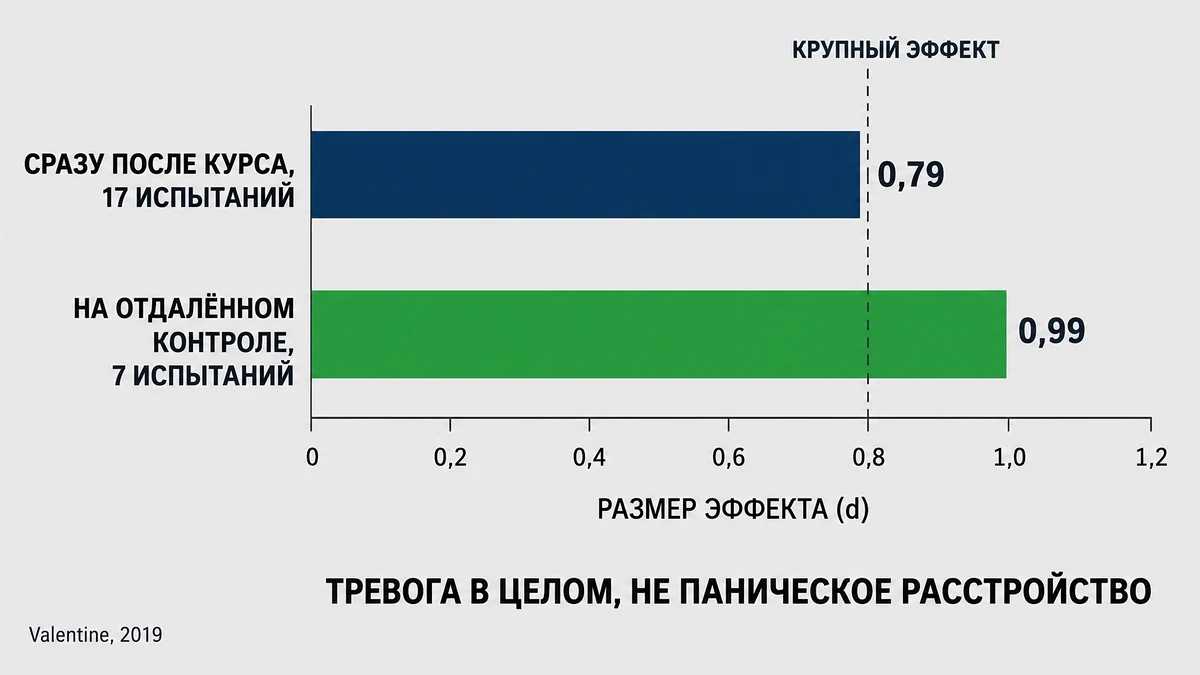 Гипноз при панических атаках и тревоге: размеры эффекта 0,79 и 0,99 по метаанализу 2019 года