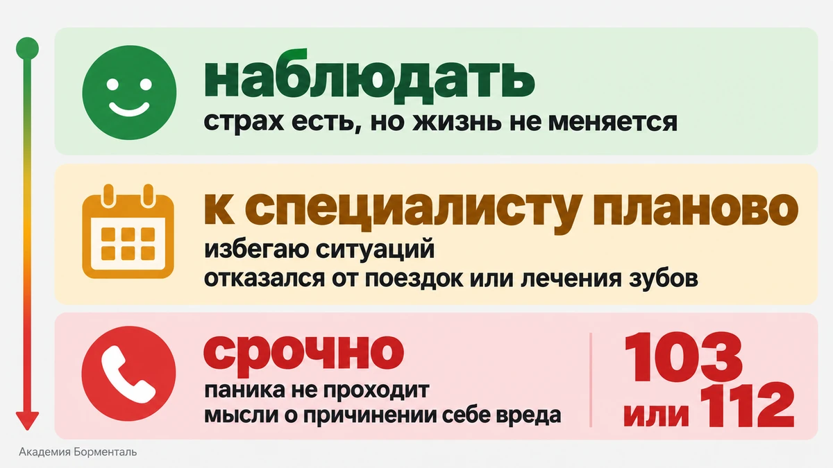 Когда при фобии нужно обращаться к врачу: тревожные признаки и порядок действий