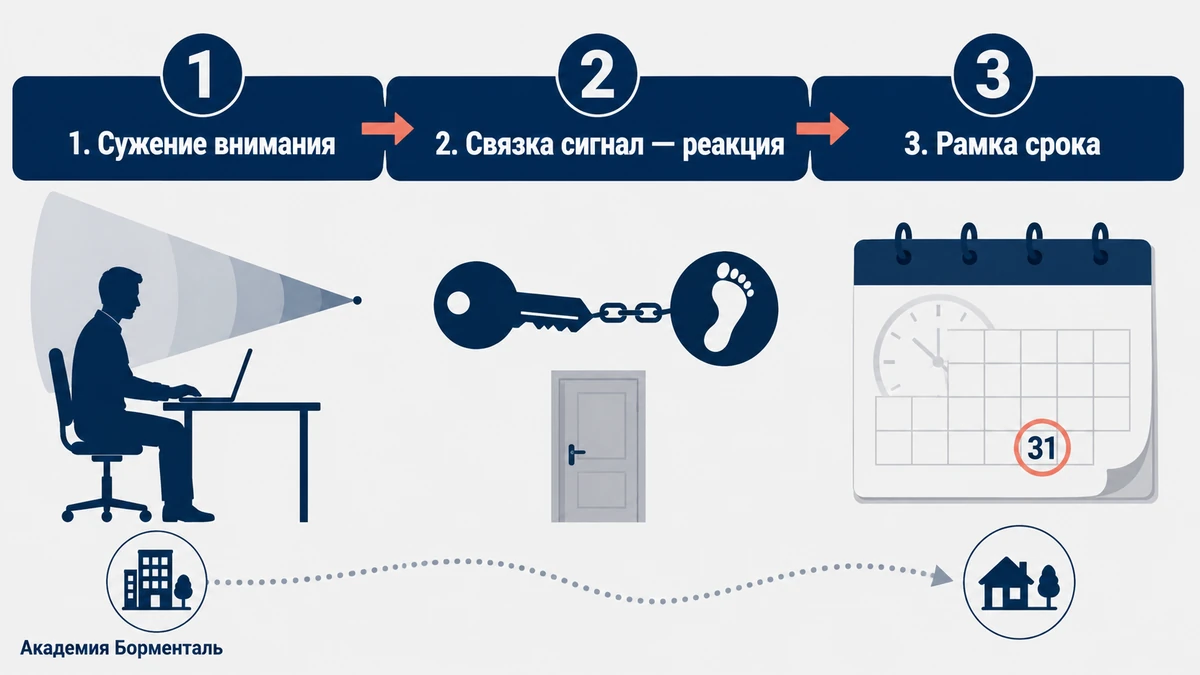 Механизм постгипнотического внушения: сигнал, реакция, рамка срока