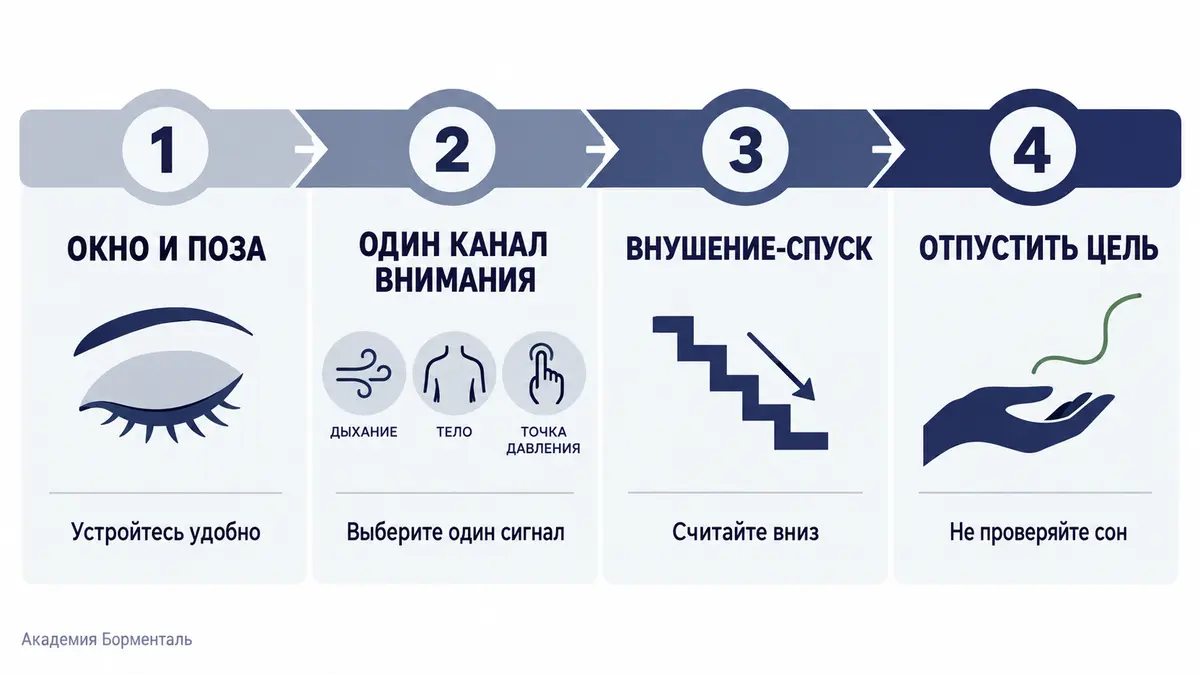 Самогипноз для сна: техника быстрого засыпания из четырёх шагов