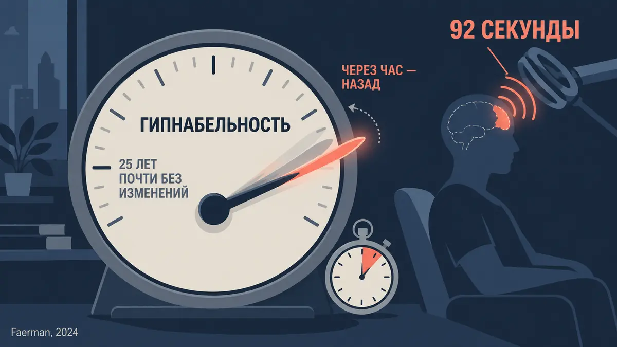 92 секунды стимуляции против 25 лет стабильности метафора эксперимента SHIFT: неподвижная стрелка прибора сдвигается на короткое время