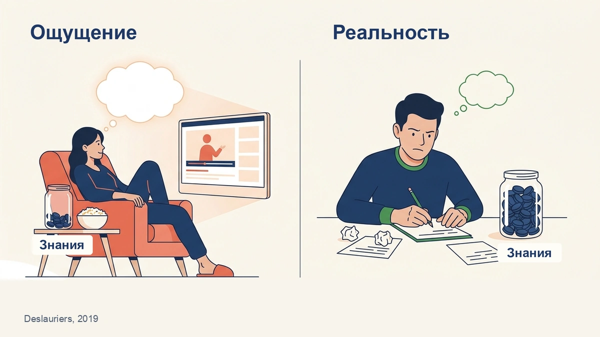 Эксперимент Гарварда 2019: ощущение обучения против реальных знаний после лекции и активного занятия